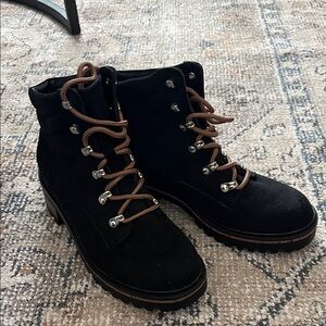 Time and Tru Black Comfort Foam Women's Boots - Size 7 1/2